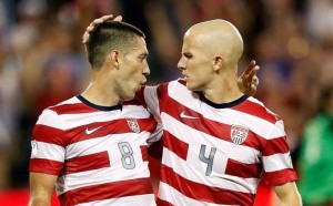 Clint Dempsey & Michael Bradley (L-R) 