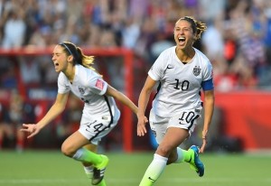 USAs #14 Morgan Brian & #10 Carli Lloyd