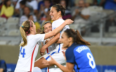 Carli Lloyd Receives Congratulations